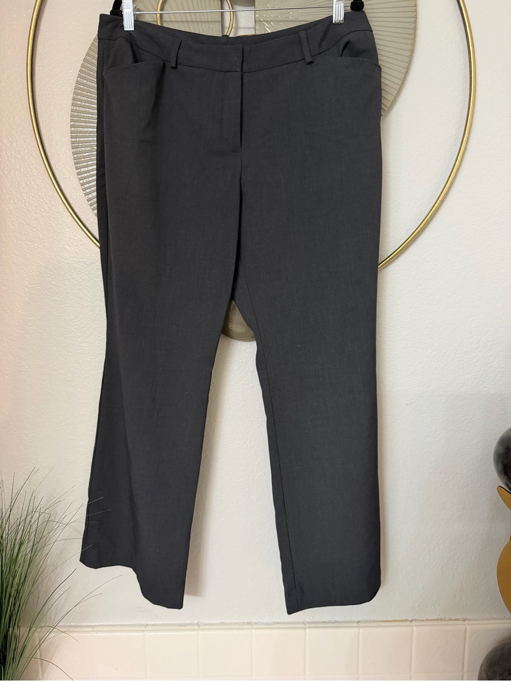 Worthington Women's Straight Dress Pants in Charcoal